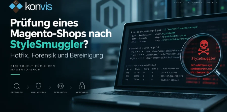 Prüfung eines Magento-Shops nach StyleSmuggler? Hotfix, Forensik und Bereinigung