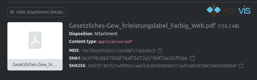 Gewährleistung Label Anhang pdf mail