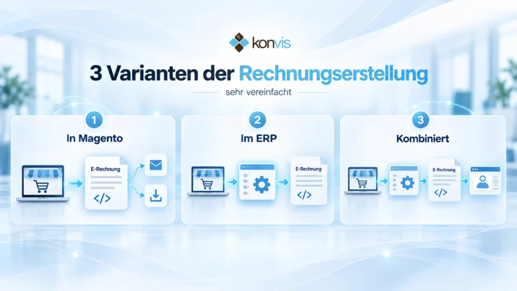 elektronische Rechnung erstellen Varianten Magento oder ERP